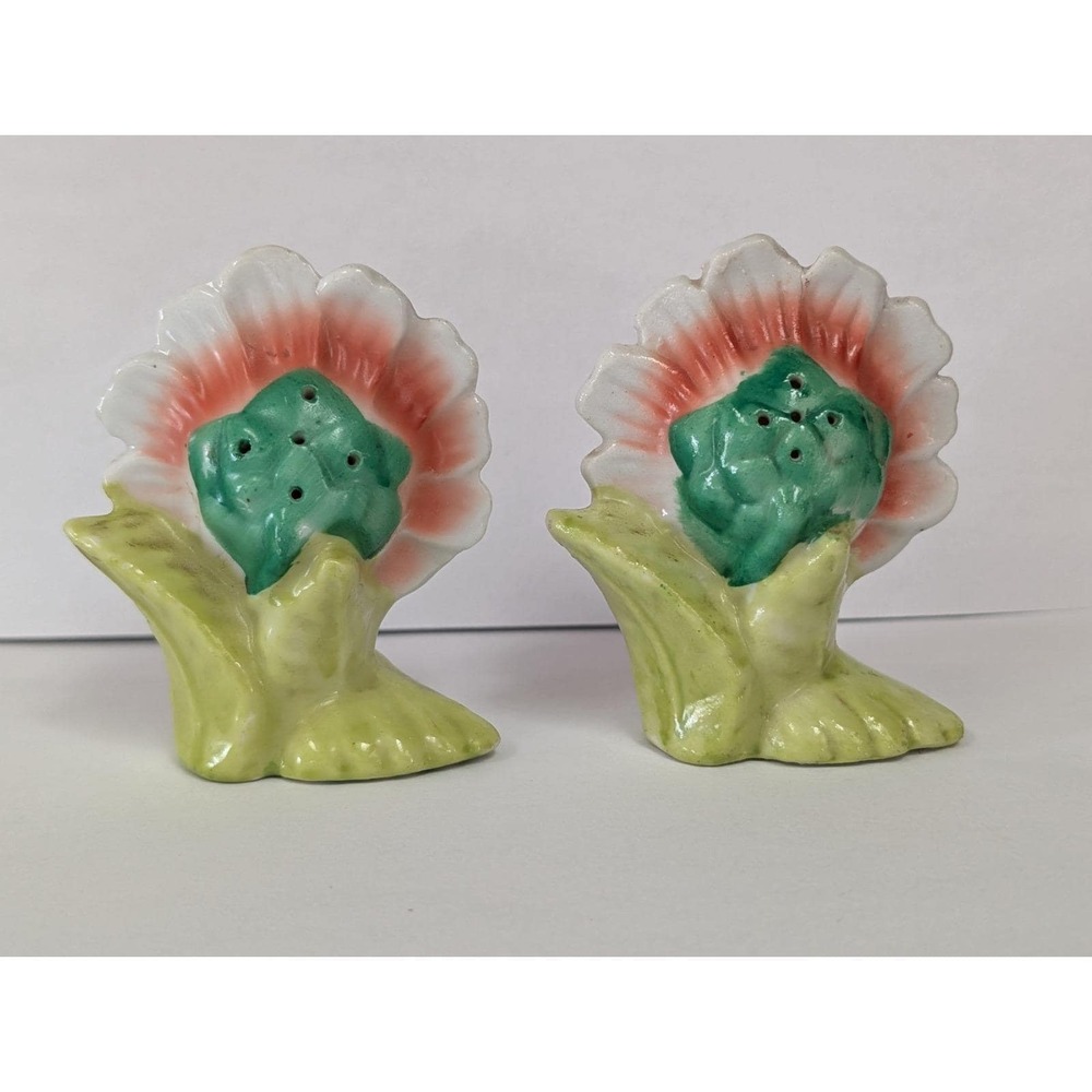 VTG Anthropomorphic Flower, Sunflower, Salt & Pepper Shakers Novelty JAPAN Sleep - Picture 7 of 16